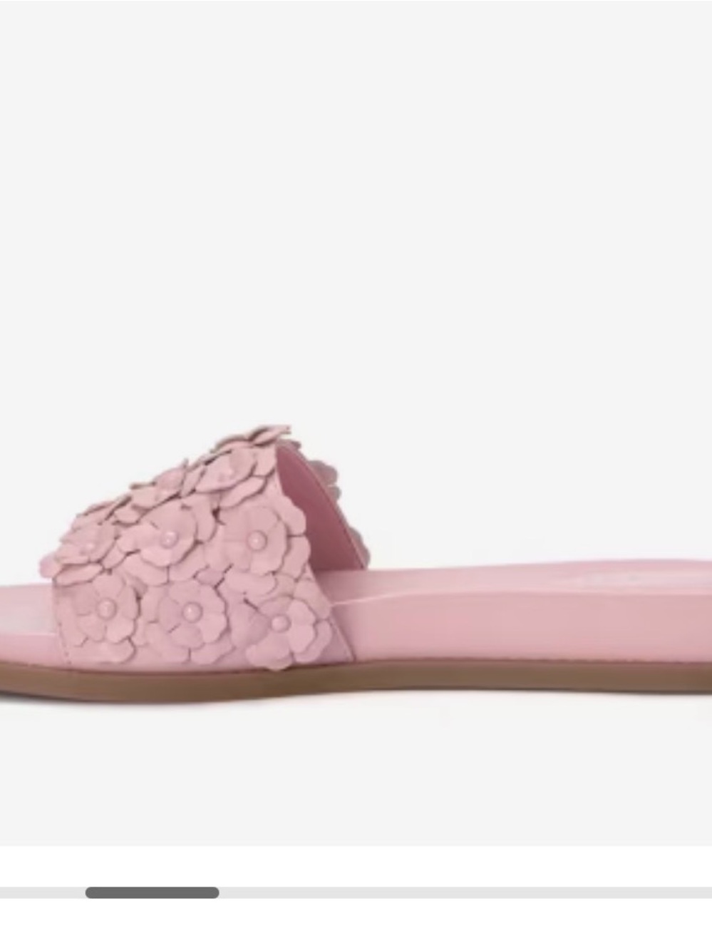 Kelly & Katie Pink Floral Applique Slide Sandal